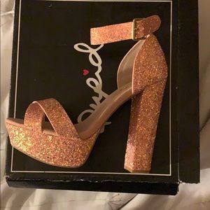 Qupid Two Piece Platform Heels